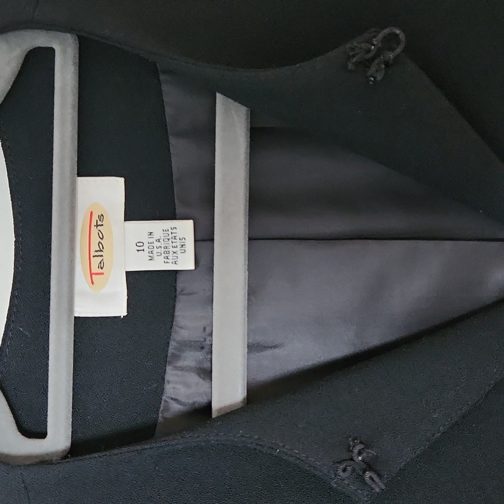 Talbots 100% Wool Longline Blazer Black Quiet Luxury Minimalist Size 10 - Picture 9 of 11